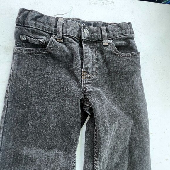 Wonder Nation Black Denim Jeans 7R Kids Slim Fit Adjustable Waist Cotton Blend - Picture 3 of 6